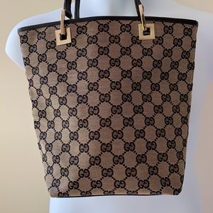 Gucci Brown & Black Tote Bag